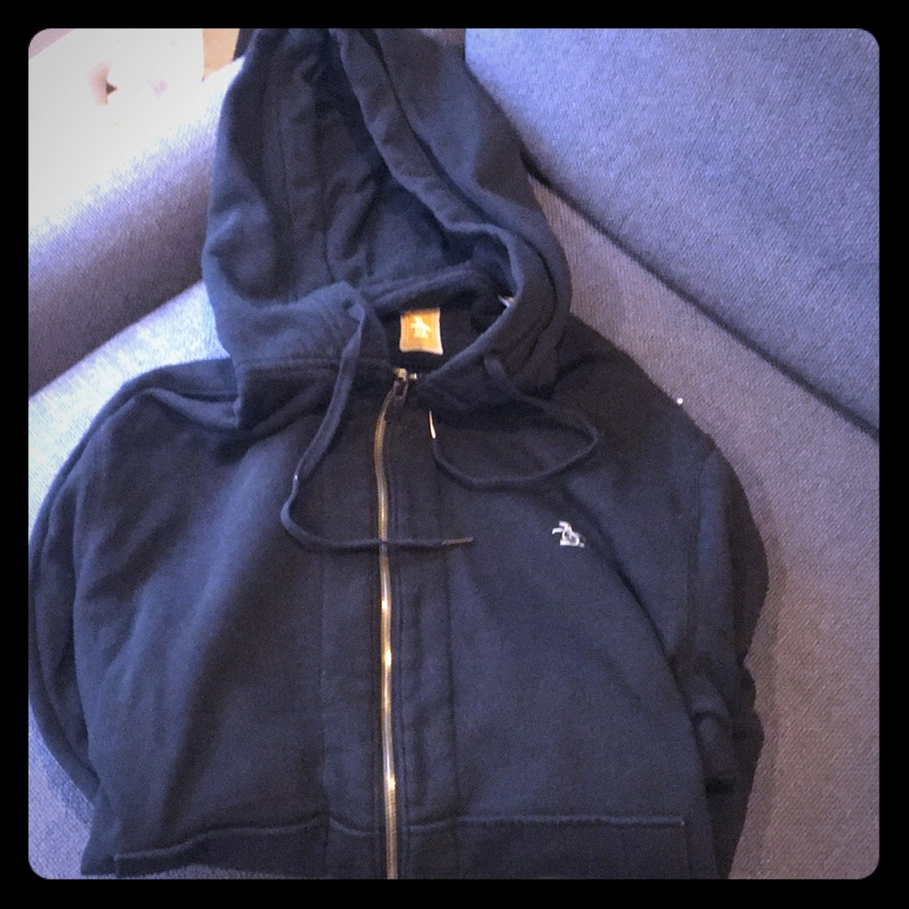 Original Penguin navy blue soft sweatshirt hoodie